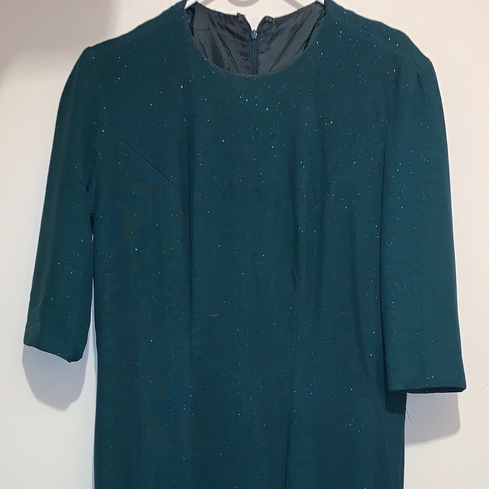 Emerald green gown long dress sparkly underneath